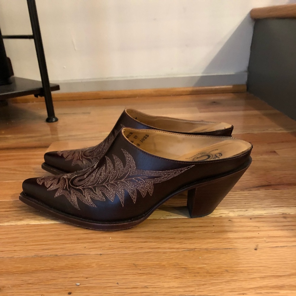 Charlie 1 Horse Dark Brown Cowgirl Booties 6.5